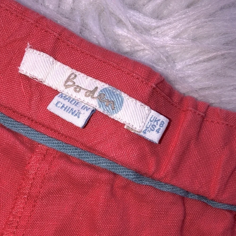 Boden Women's linen Shorts size 4 - Picture 3 of 6